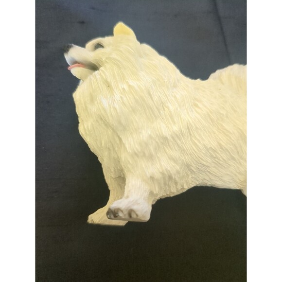 1991 The Canine Collection SAMOYED Resin Dog Figurine White w/Long Hair - Picture 8 of 10